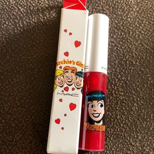 MAC Limited Edit Archie’s Girls NWB Lipglass in “Strawberry Malt”